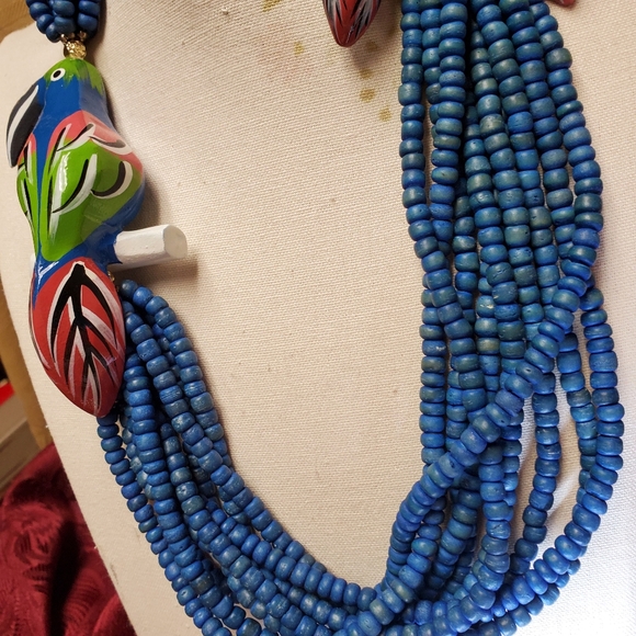 JIMMY Buffet style Parrot earrings & necklace - Picture 8 of 8